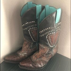 Frye studded Rhinestone boots